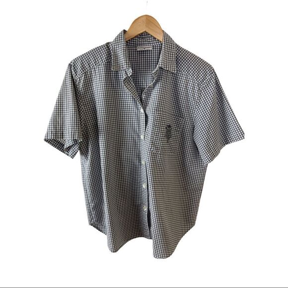 ALFRED DUNNER Gray White Checked Blouse Size 16 - Picture 5 of 8